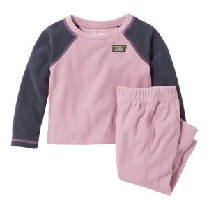 ❤️2/$40🩷2T LL Bean Toddlers Fitness Fleece Long-Sleeve Tee/Pants Set
